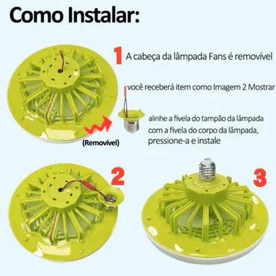 Luminária LED com Ventilador - LedMax Pro - Bil Desconto