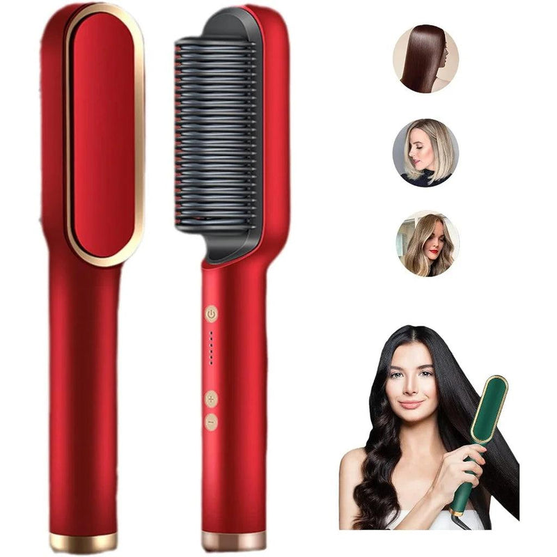 Escova Alisadora 5 em 1 Alisa, Seca, Hidrata, Modela, Anti-Frizz, Bivolt - Professional - Bil Desconto